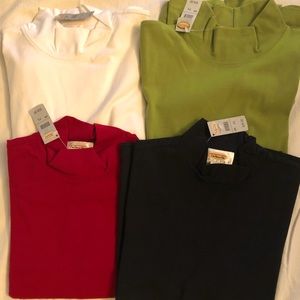 NWT BUNDLE of 4 Talbots SP Mock Turtlenecks